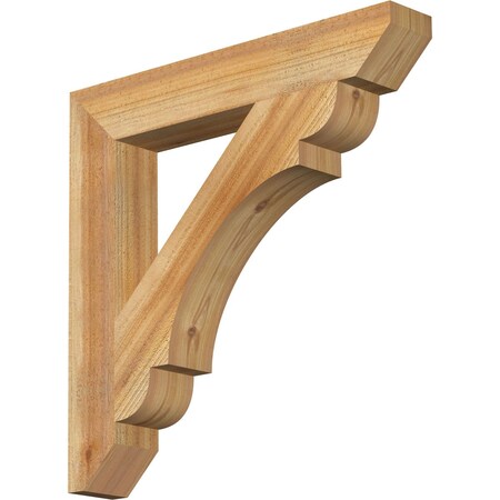 Ekena Millwork Olympic Slat Rough Sawn Bracket, Western Red Cedar, 4"W x 26"D x 26"H BKT04X26X26OLY06RWR